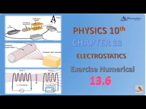 PHYSICS 10th UNIT 13 ELECTROSTATICS EXERCISE NUMERICAL 13.6 - YouTube