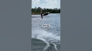 Crazy wakeboard trick first try #shorts #wakeboarding #sports