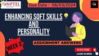 NPTEL Enhancing Soft Skills and Personality Week 2 Assignment Answers | Jan 2024 | Learn in brief screenshot 4