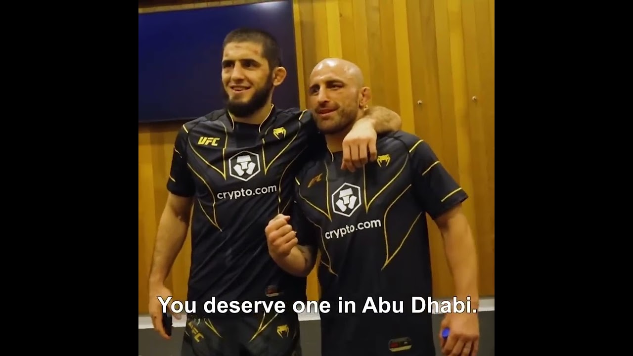 Волк и Махачев встретились после эпического боя на UFC 284 👀