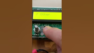 Ham Radio QCX-mini, the right menu to see the battery icon.
