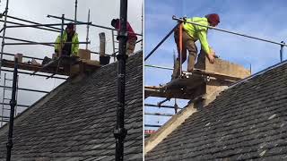 Edinburgh Stonemasons East Calder Scotland Stone Chimney Build