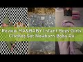 Review MA&BABY Infant Boys Girls Clothes Set Newborn Baby Romper Hat Ribbed Knit Long Sleeve Button