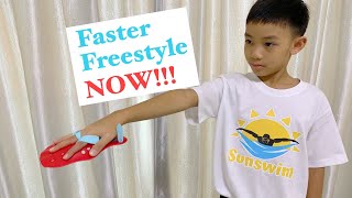Faster Freestyle Drill [How to use a Paddle to minimize head movement]