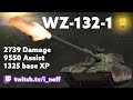 Wz-132-1 - Murovanka map. 2739 damage. 9550 assist. 1325 base XP