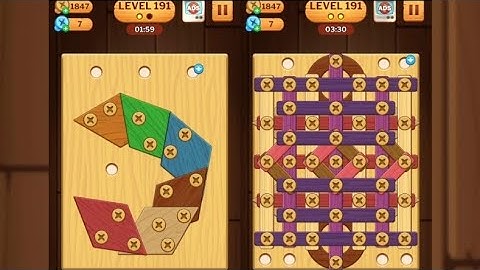 Screw Puzzle: Wood Nut & Bolt - Level 191