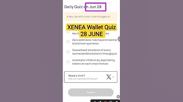 Xenea wallet daily quiz today 28 | Xenea wallet voucher code 28 June