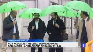 Telediario TVE recoge presentación querella VOX contra Rajoy