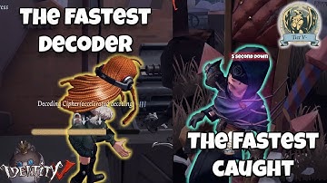 THE FASTEST DECODER AND DOWN | Mechanic and Seer | #legendary | IDENTITY V