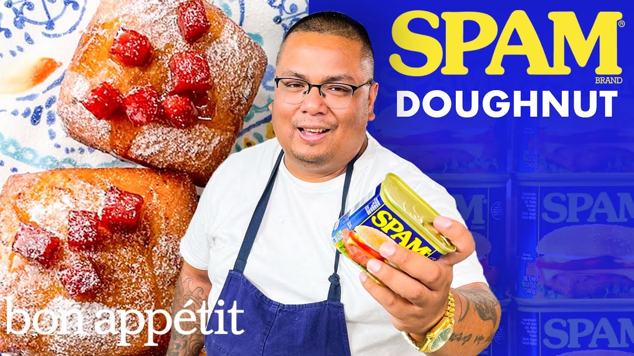 Harold Makes Spam Doughnuts   Dish It Out   Bon Apptit