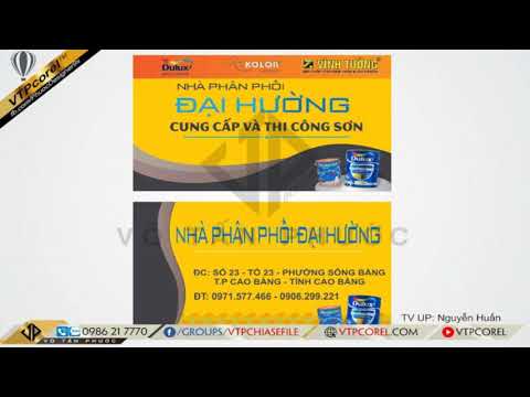 Share mẫu Name Card visit Sơn DULUX Nhà phân phối sơn CDR12 | VTPcorel |