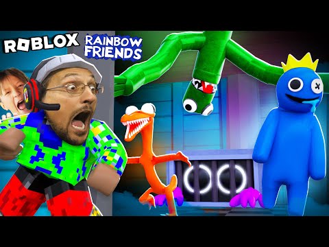 Roblox Rainbow Friends are NOT our Friends 🌈=💀 (FGTeeV Gameplay w/ Drizz)