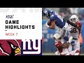 Cardinals vs. Giants Week 7 Highlights | NFL 2019