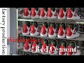 Factory process of making the air jordan 4 red cement