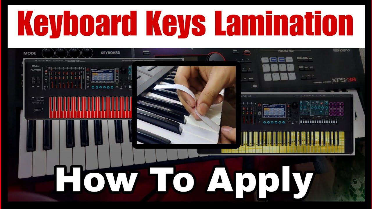 Keyboard Lamination || Multi Colour Keys PVC 🔥How to Apply Roland XPS-30 👇And All Roland Keyboard