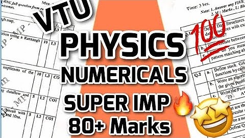 PHYSICS SUPER IMPORTANT NUMERICALS 💯🤩| BPHYS102 MODEL PAPER SOLUTIONS + PASSING PACKAGE 1st SEM #vtu