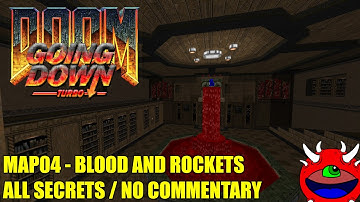Doom 2 Going Down Turbo   MAP04 Blood and Rockets  All Secrets No Commentary Gameplay