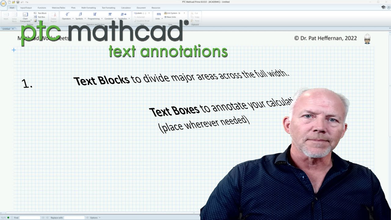 PTC Mathcad - Annotating your Worksheet