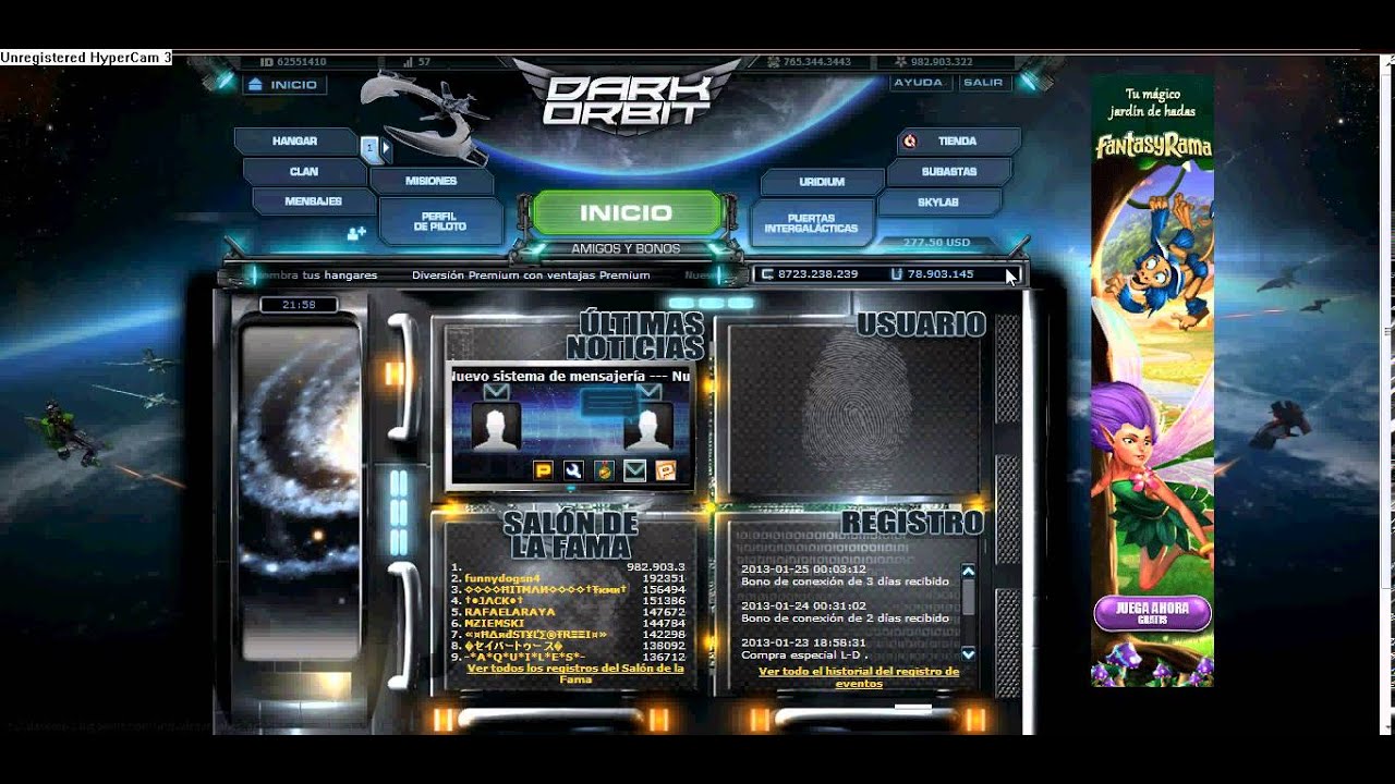 la mejor cuenta de dark orbit - YouTube