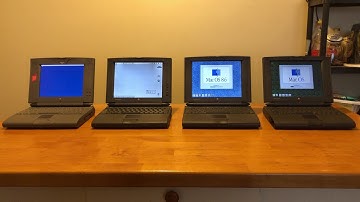 Apple Macintosh PowerBook 500 series booting up