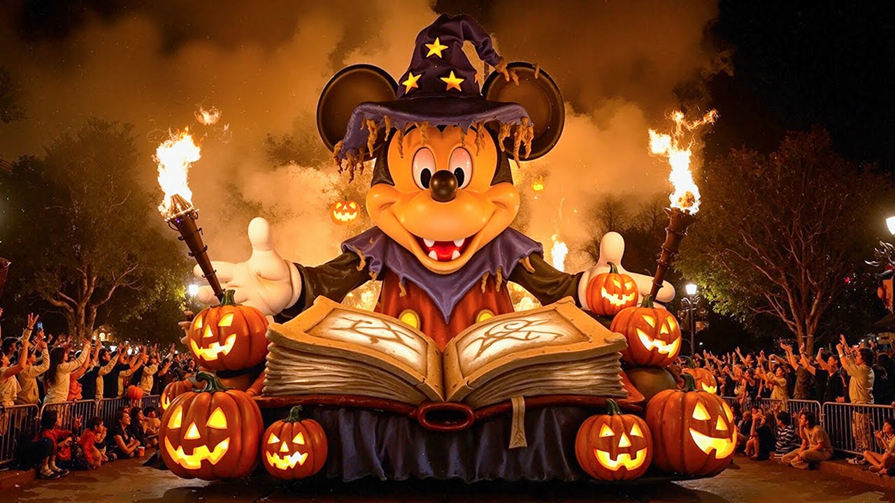 [4K] Spooky Disneyland Halloween Parade 2025 | Haunted Mansions, Scary ...