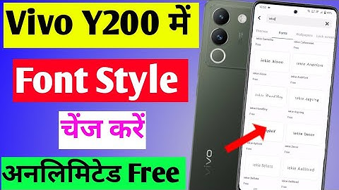 Vivo y200 5g me font style change kaise kare | how to change font style in Vivo y200 | vivo y200 5g