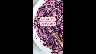Keto Creamy Red Cababge Coleslaw