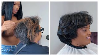 Her Hair Was SO DRY… This Silk Press + Cut Changed Everything 😳 (Full Transformation) Wealth