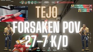 PRX f0rsakeN POV Tejo on Abyss 27-7 K/D (VALORANT Pro POV)