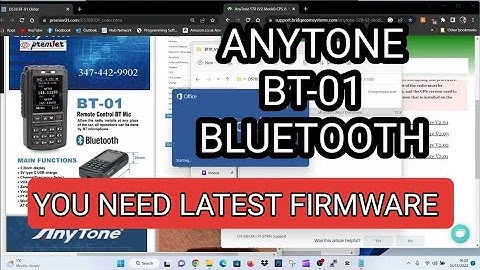 ANYTONE BT01 Bluetooth Microphone - LATEST FIRMWARE REQUIRED -ALL MODELS !