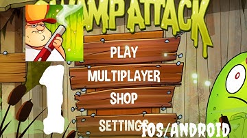 Swamp Attack - Gameplay Walkthrough Part 1 - Tutorial (iOS, Android)