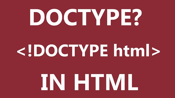 What Is DOCTYPE In HTML?