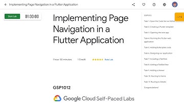 Implementing Page Navigation in a Flutter Application GSP1012