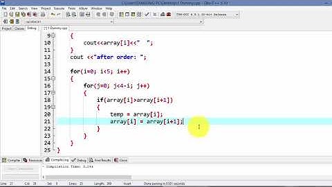 C++ order array use bubble sort algorithm in data structure C++ Programming Tutorial