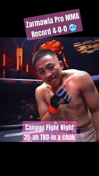Round 1 naah TKO hmangin a chak nghal! 4 Finishes💀 #4kedit #mma #mizoram