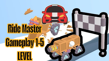 Ride Master Gameplay Level 1-5 All Completed cars game 