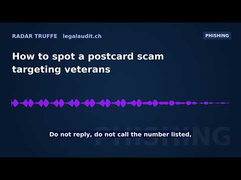How to spot a postcard scam targeting veterans