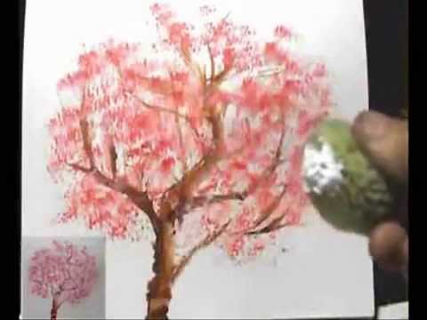 桜の描き方 初心者 シニアのための簡単絵画教室 Youtube