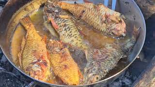 Escovitch Fish & Roast breadfruit with fruit juice