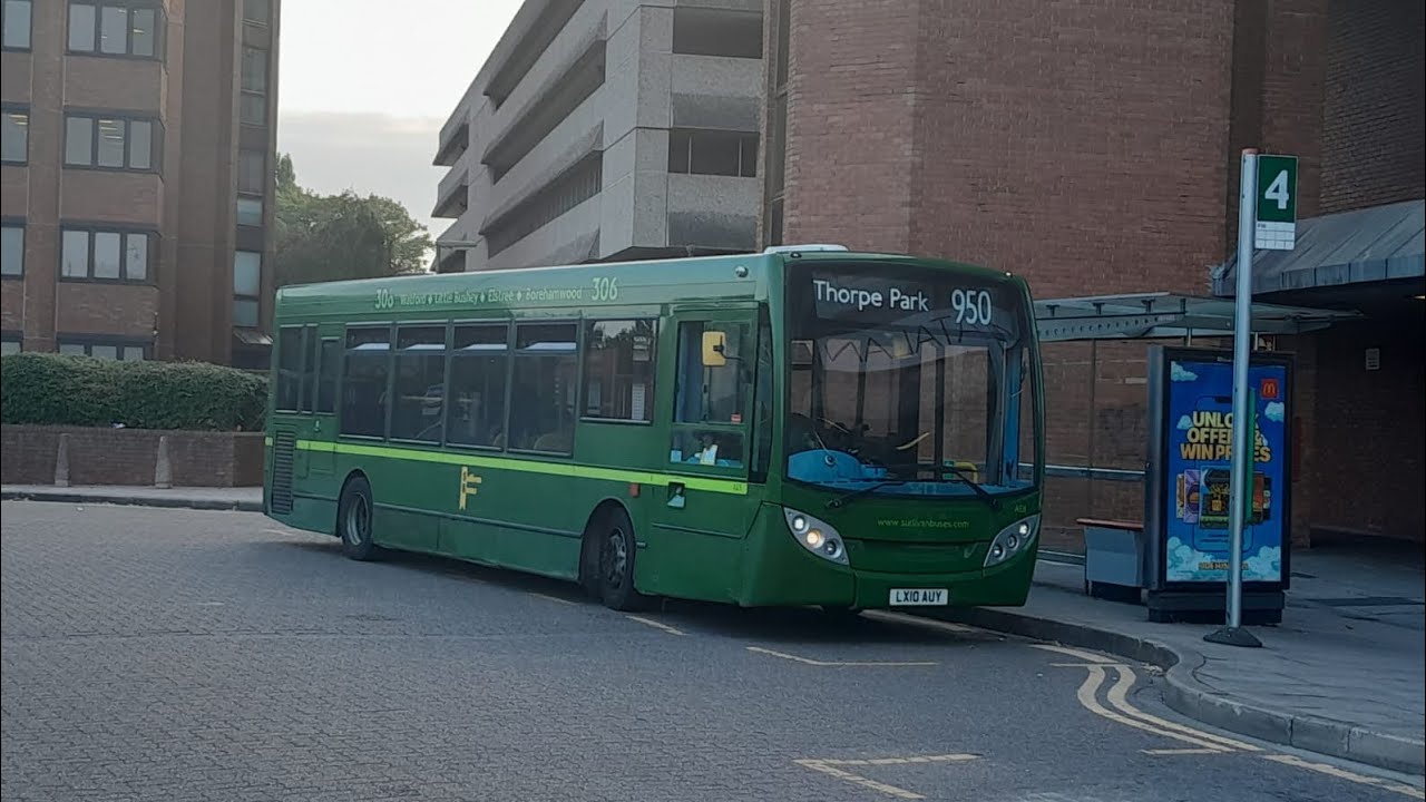 Sullivan Buses THORPE PARK EXPRESS Route 950 departing Staines Bus Station 25/7/25
