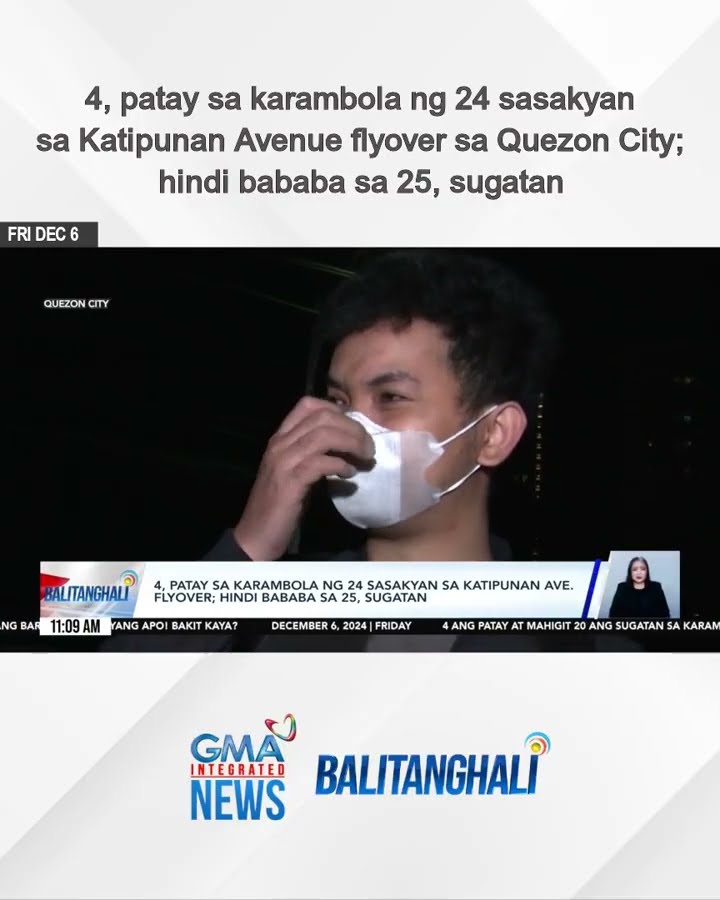 4, patay sa karambola ng 24 sasakyan sa Katipunan Avenue flyover sa Quezon City;... | Balitanghali