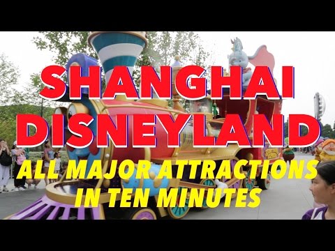Shanghai Disneyland - All Major Attractions in 10 Minutes
