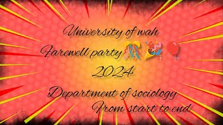 First vlog Farewell party🎉🎊🎈/university of wah farewell party🎉🎊🎈 Ordinance club POF wahcantt/