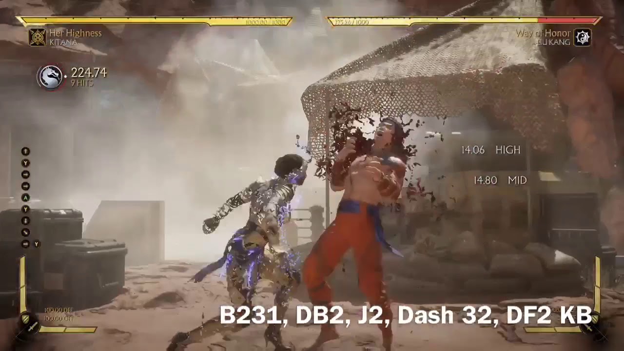 Kitana 25-49% Kombos (MK11)
