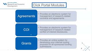 UB Health Sciences: CLICK- Research Information Systems