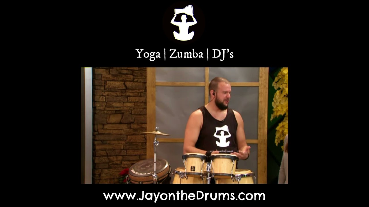 Jay on the Drums Famous Yoga and Zumba Drummer
