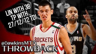 Tony Parker Vs Jeremy Lin Epic Pg Duel 2012.12.10 - Lin With 38, Tp With 27-12-12 Td
