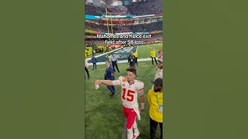 Mahomes and Kelce after SB LOSS #nfl #superbowl #eagles #chiefs #patrickmahomes #traviskelce