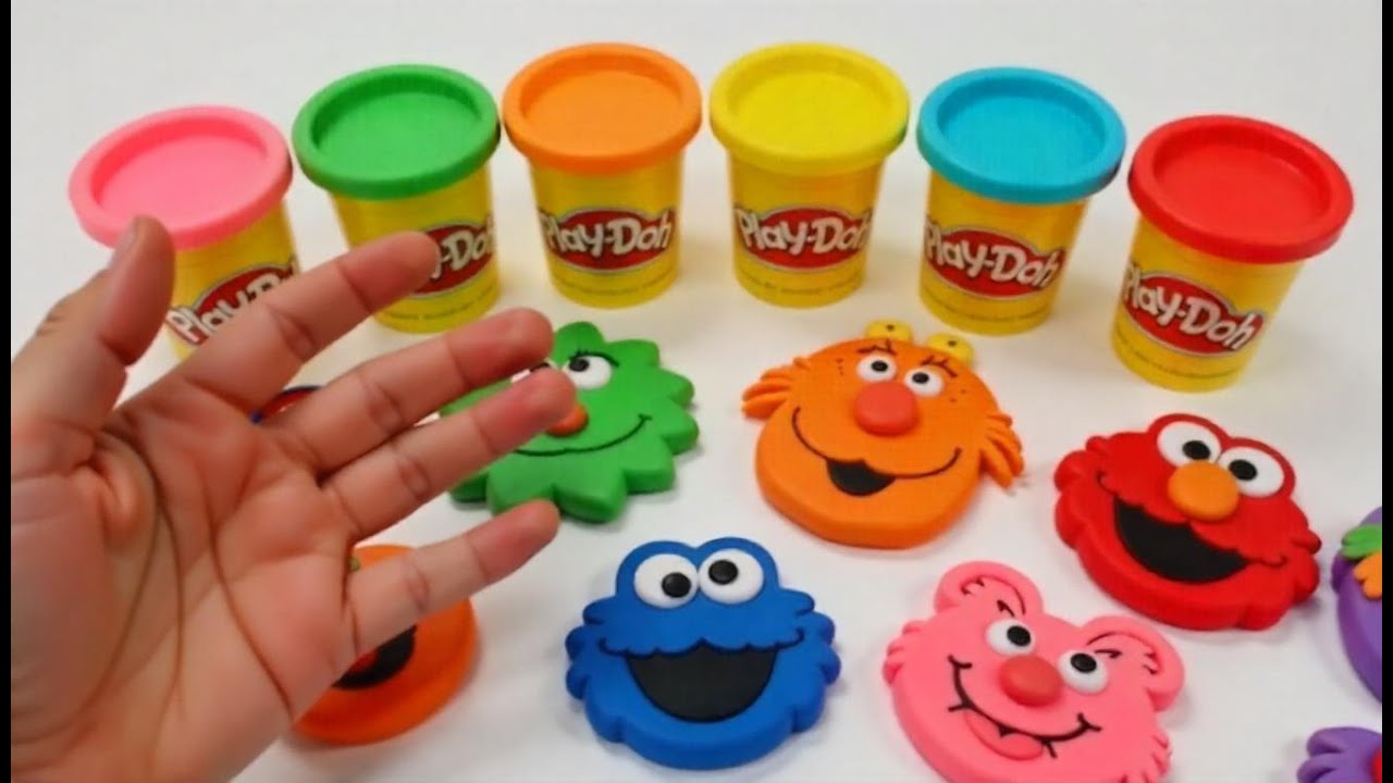 Create Sesame Street Characters with Play Doh | Best Learn Colors | Preschool Toddler Learning Video