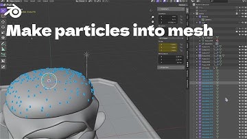 Quick Tips - Make particles into mesh in Blender 4.0